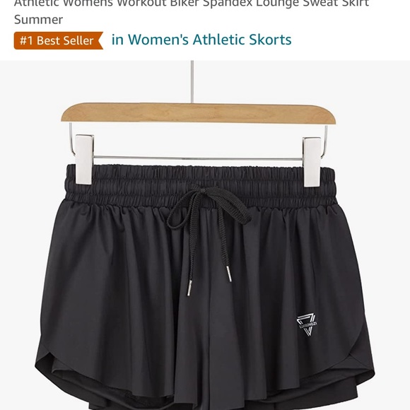 Luogongzi two in one black shorts. 2 XL - Picture 9 of 10